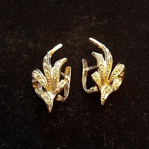 Vintage sterling and crystal earrings